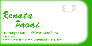 renata pavai business card